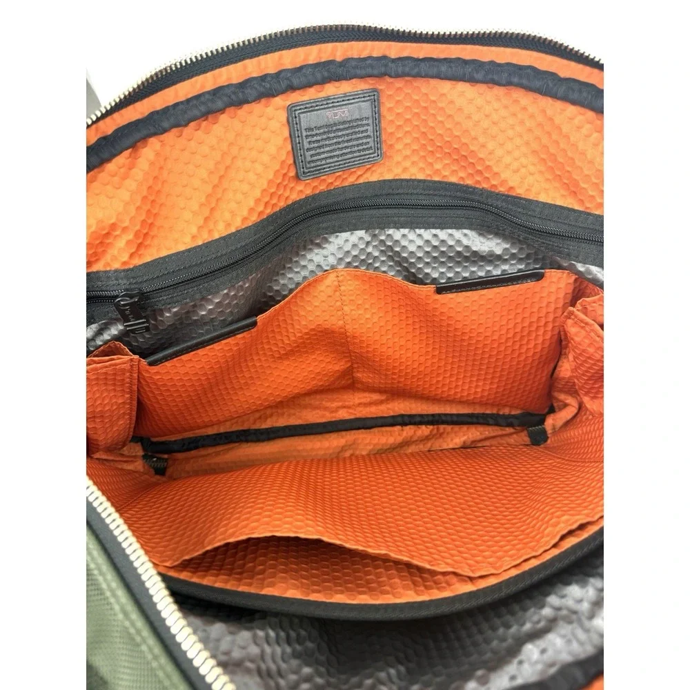 TUMI Alpha Bravo Yuma Briefcase Olive Green Spruce Ballistic Nylon Computer Bag